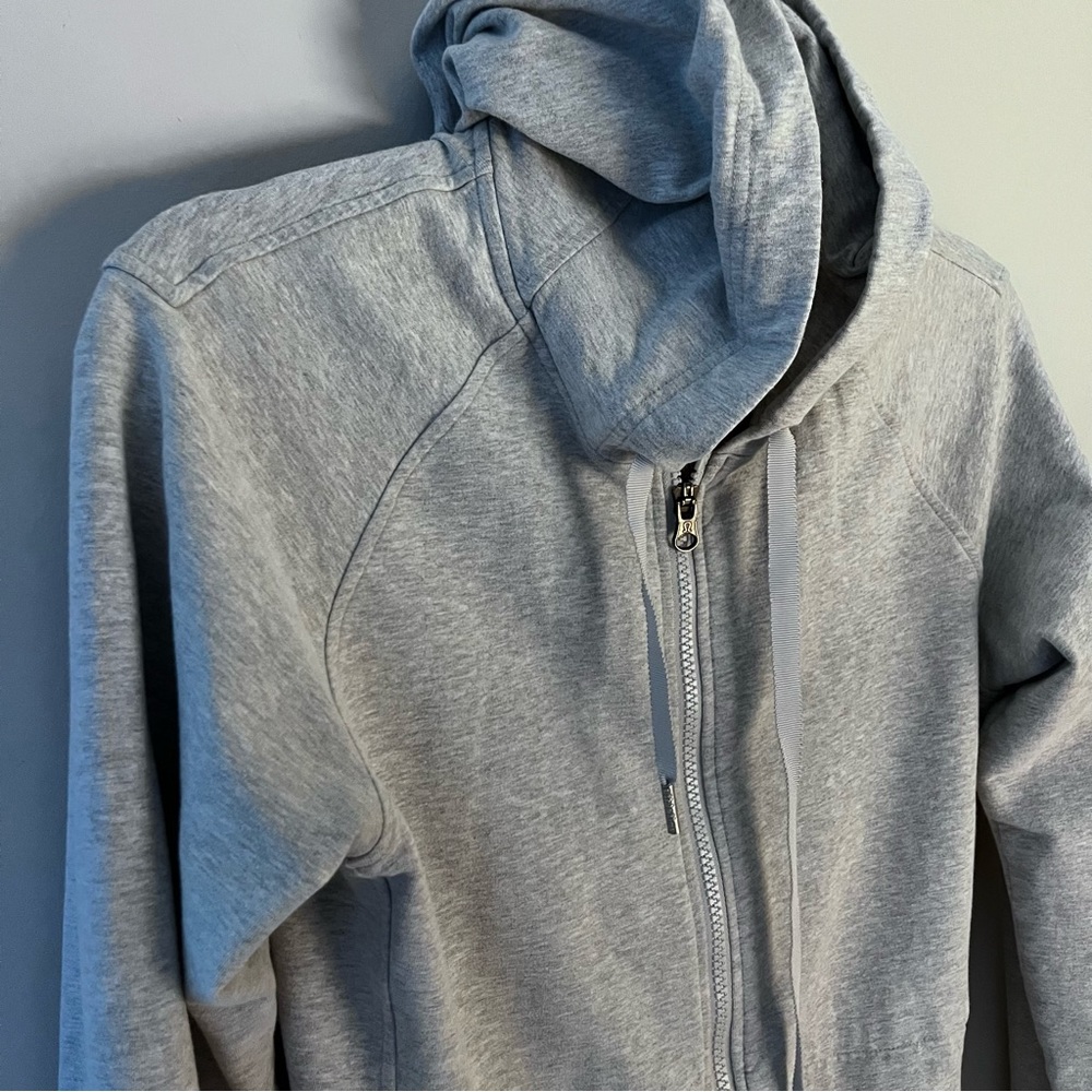 Lululemon Split Hoodie Jacket Heathered Light Grey Women’s Size 6 - Picture 7 of 9